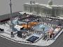 Artist's impression of the Euroleague Fan Zone in Trafalgar Square