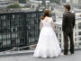 David Tennant, the 10th Doctor and Catherine Tate (Donna) on a London rooftop overlooking St Pauls Cathedral. Image courtesy of the BBC
