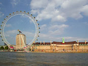 The London Eye and County Hall in the sunshine. Image courtesy of Britain on View