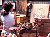 Woman shopping in Camden