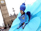 A performer at last year's New Year's Day Parade