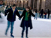 Winter ice skating at London's Natural History Museum