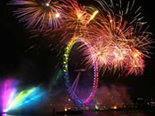 New Year's Eve fireworks at the London Eye. Photo: James O. Jenkins