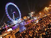 New Year's Eve fireworks at the London Eye. Photo: James O. Jenkins