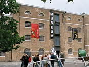 Outside the Museum of London Docklands