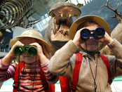 Kids with Explore Backpacks at the Natural History Museum