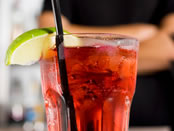 Vodka cranberry with lime. Copyright istock