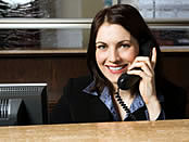 Women behind a desk
