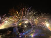 Fireworks at London Eye Fireworks at London Eye