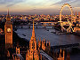 London skyline including the Houses of Parliament and London Eye
