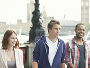 Students walking in front of the river Thames ©VisitBritain/ Simon Winnall