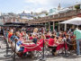 Outdoor dining in Covent Garden Piazza, London