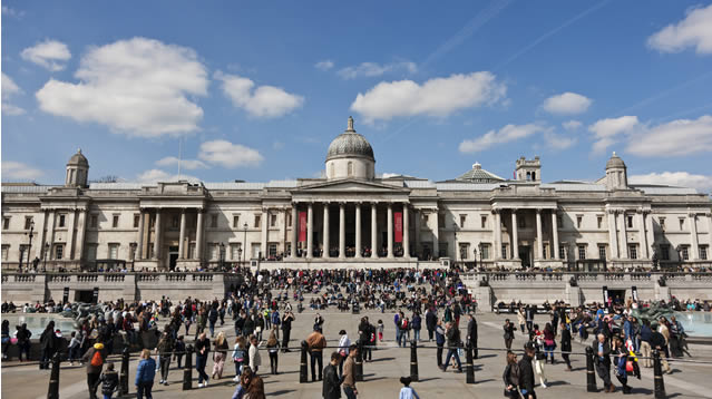 National Gallery, Trafalgar Square. Image: Michael Heffernan