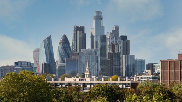London City skyline.