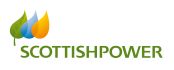 A Scottish Power logo on a white background