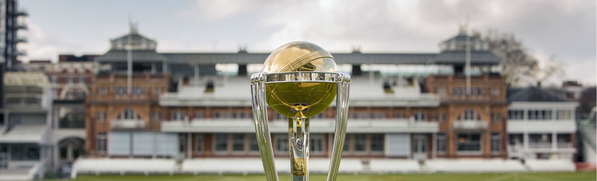 The Cricket World Cup Trophy at Lord's Cricket Ground.