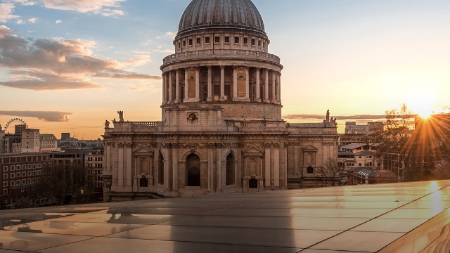 Sunset over St. Paul's Cathedral