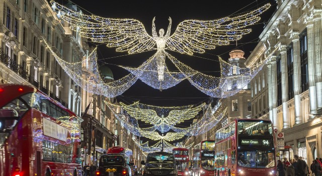 Christmas lights above Regent Street.