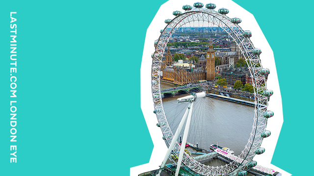 Un graphique montrant le London Eye, avec l'inscription "Lastminute.com London Eye".