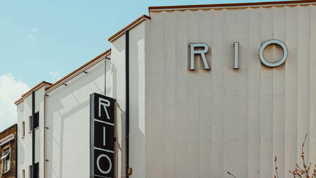 Rio Cinema façade on a sunny day
