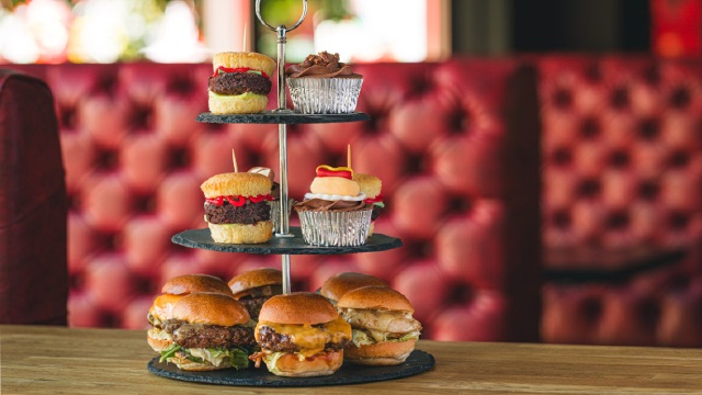 Burger Bites afternoon tea. Image courtesy of Red Letter Days.