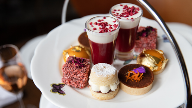 Champagne afternoon tea at The Athenaeum. Image courtesy of Red Letter Days.