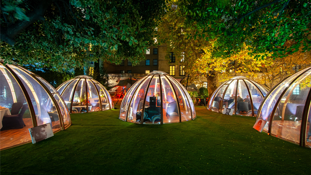 Afternoon tea in the Domes at London Secret Garden Kensington. Image courtesy of Red Letter Days.
