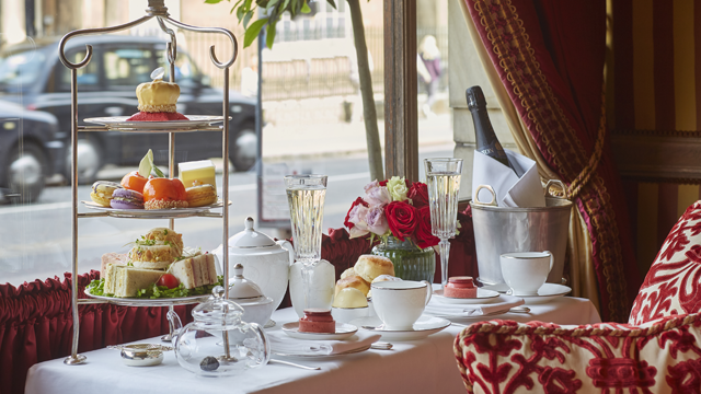 Champagne afternoon tea at The Rubens at the Palace. Image courtesy of Red Letter Days.