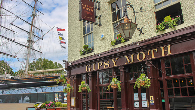 The Gipsy Moth Pub within view of the famous Cutty Sark