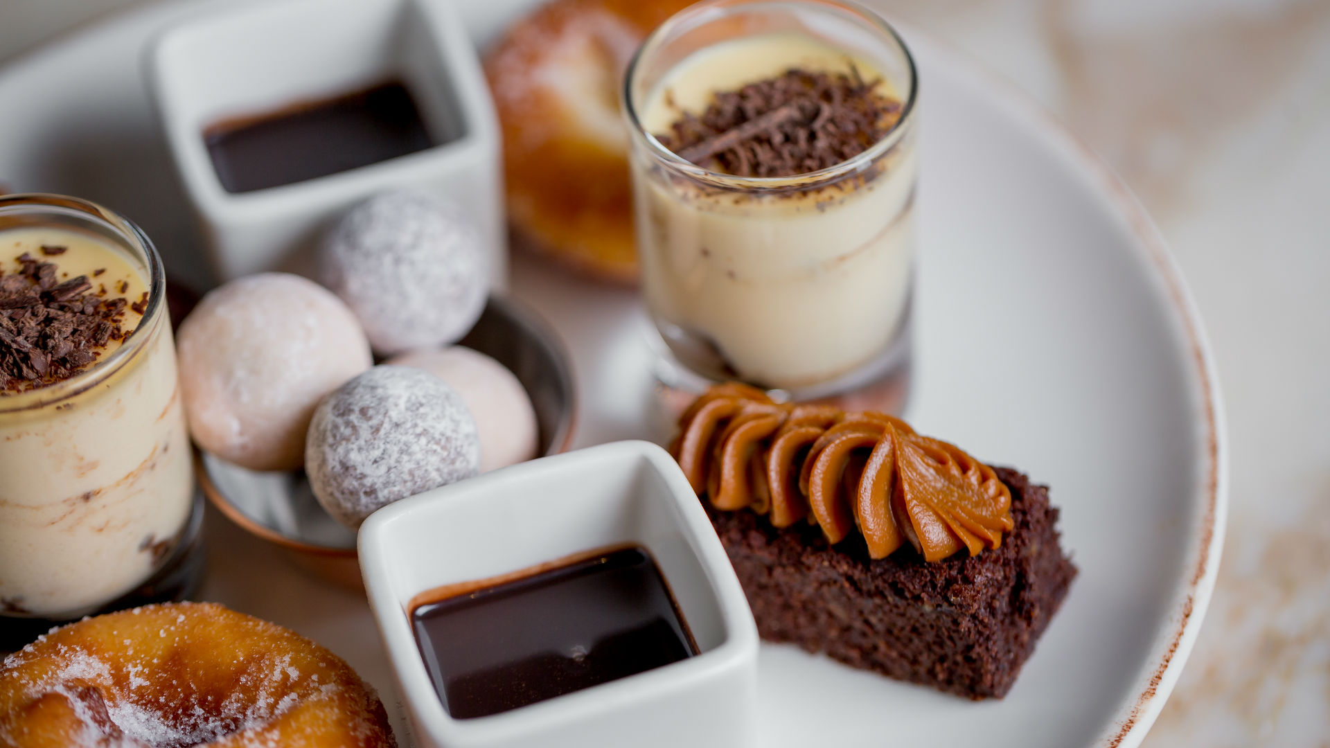 May Fair Kitchen: Charbonnel et Walker afternoon tea. Image courtesy of May Fair Kitchen. Photo: Justin de Souza