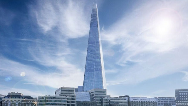 The Shard in London on a sunny day 