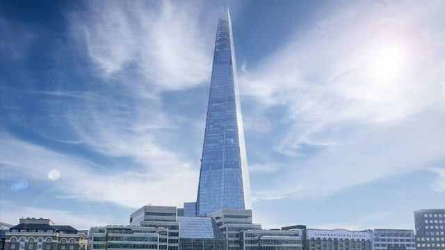 The Shard in London on a sunny day