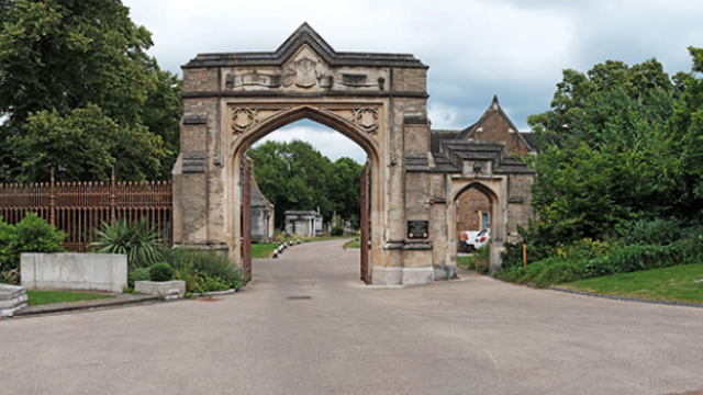 Gate at West Norwood Cemetery, London