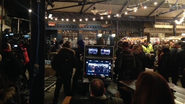 Now You See Me 2 being filmed at Greenwich Market. Image courtesy of Greenwich Market. Now You See Me 2 being filmed at Greenwich Market.