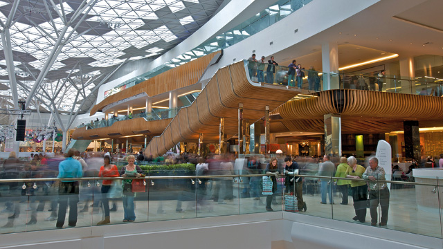 Shoppers at Westfield shopping centre in London