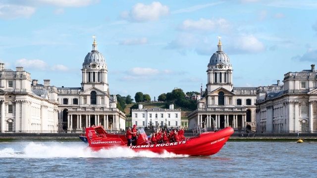 Ride along the Thames on a speedboat river cruise. Image courtesy of Red Letter Days.