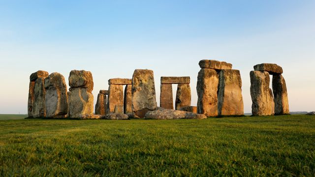 The rock formation at Stonehenge. 