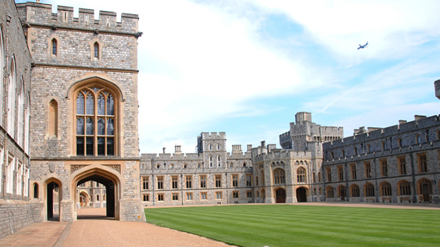 Das historische Gelände von Schloss Windsor 