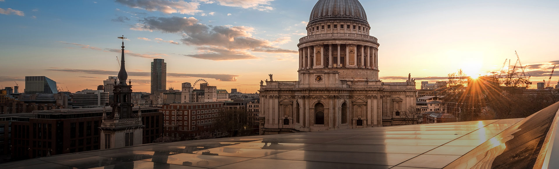 St Paul's Cathedral and London's skyline at sunset. Image courtesy of Shutterstock