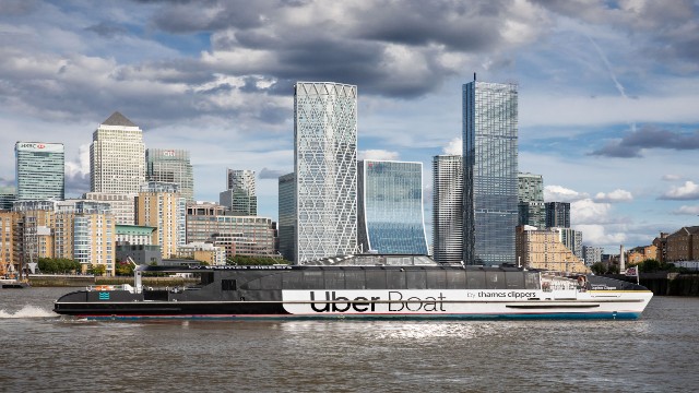 Uber Boat by Thames Clippers at Canary Wharf. Image courtesy of Uber Boat by Thames Clippers.