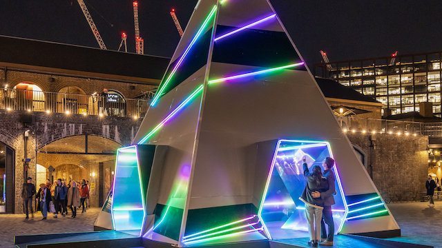 Prism Christmas tree at Coal Drops Yard, London