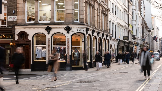 People walking around on a London shopping street. Credits: Nick Howe.