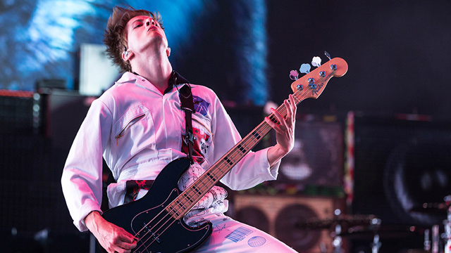 Matt Kean from Bring Me The Horizon performing live during the All Points East Festival at Victoria Park in London