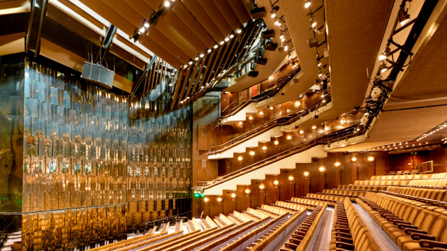 Interior of the theatre at Barbican Centre, London