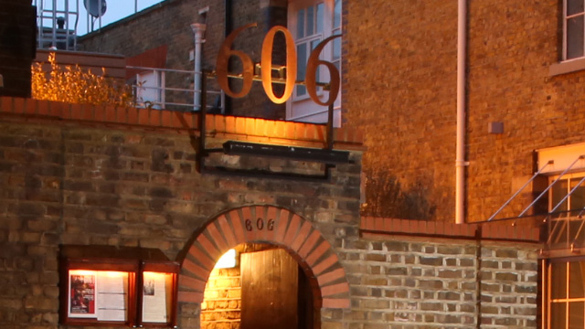 Brick exterior of 606 Club in London