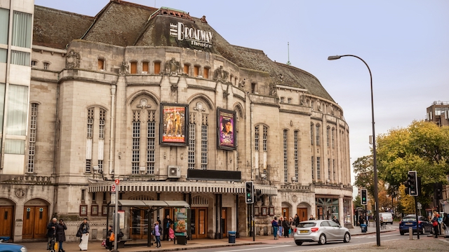 Exterior view of Broadway Theatre in Lewisham, south-east London.