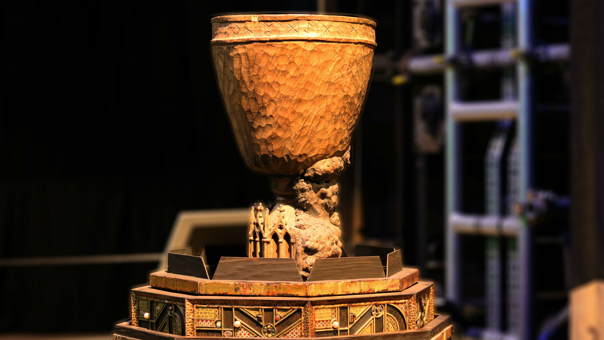 The Goblet of Fire at Warner Bros. Studio Tour London - Making of Harry Potter. TM & © Warner Bros. Entertainment Inc. Harry Potter Publishing Rights © JKR. The Goblet of Fire at Warner Bros. Studio Tour London - Making of Harry Potter. TM & © Warner Bros. Entertainment Inc. Harry Potter Publishing Rights © JKR.