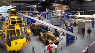 Hangar 1 at the Royal Air Force Museum London. Image courtesy of the Royal Air Force Museum London.