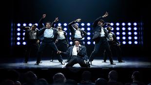 The musical Ain't Too Proud tells the story of The Temptations in London at The Prince Edward Theatre. Photo credit Matthew Murphy. Image courtesy of See Tickets.