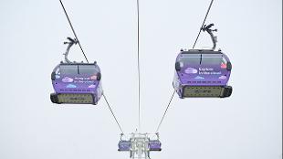 IFS Cloud cable cars flying over London, image courtesy of TFL
